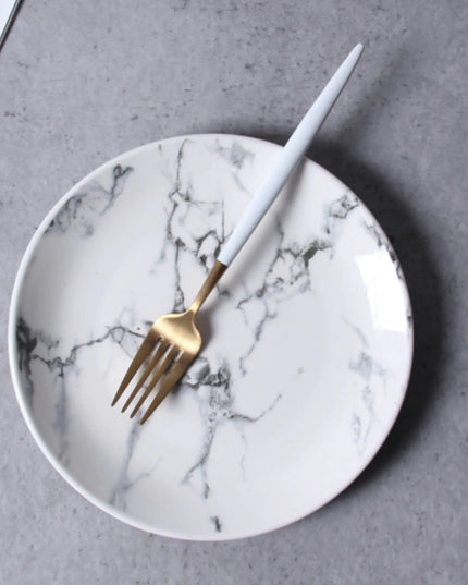 Marble Round Plate 6"