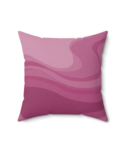 Pinky Mauve Wavey 16" x 16" Faux Suede Square Pillow