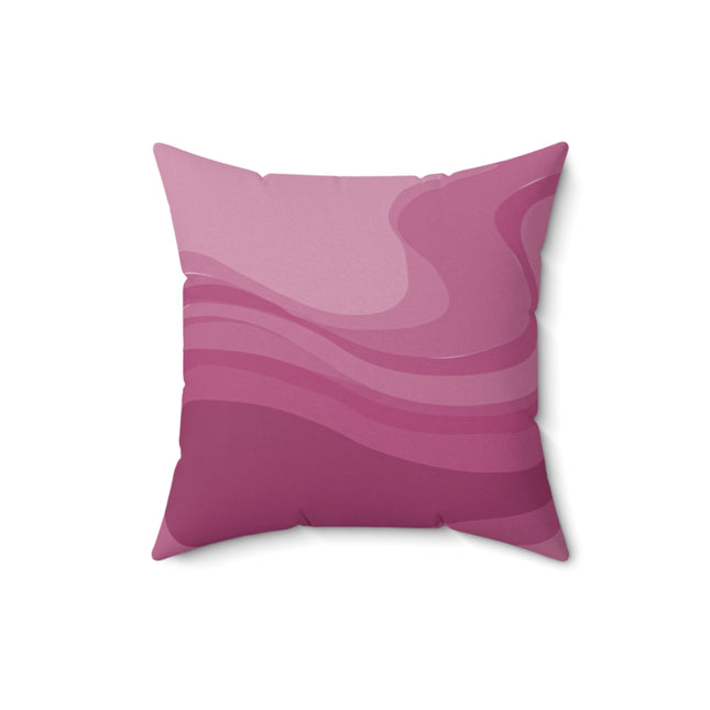 Pinky Mauve Wavey 16" x 16" Faux Suede Square Pillow