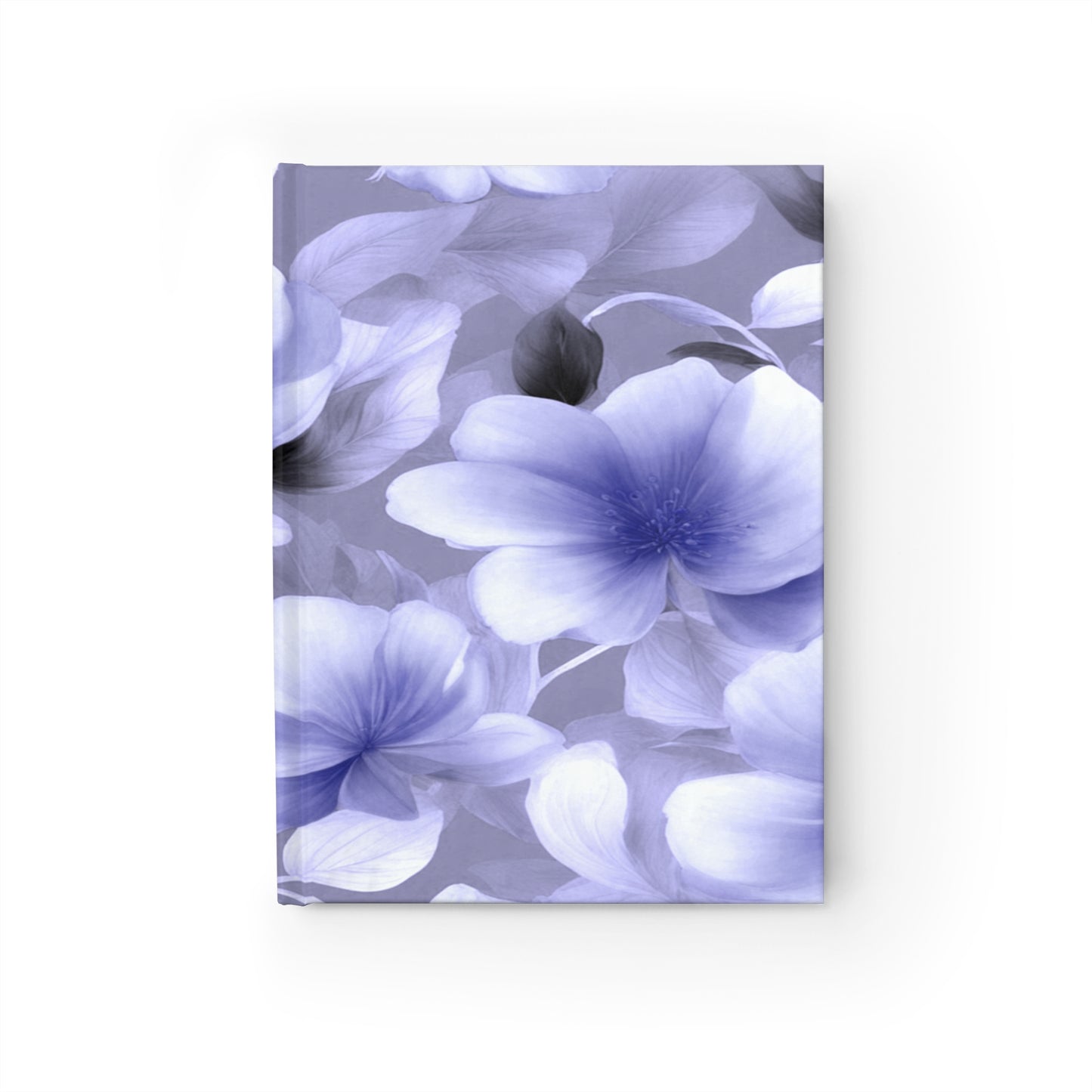 Indigo Blossom Floral Bunch Journal - 128 Ruled Line pages, 5" x 7"