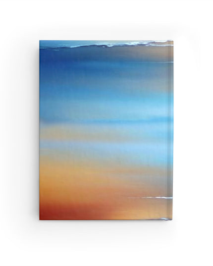 Blue Sea Red Orange Fog 5" x 7" Journal - 128 Ruled Line pages