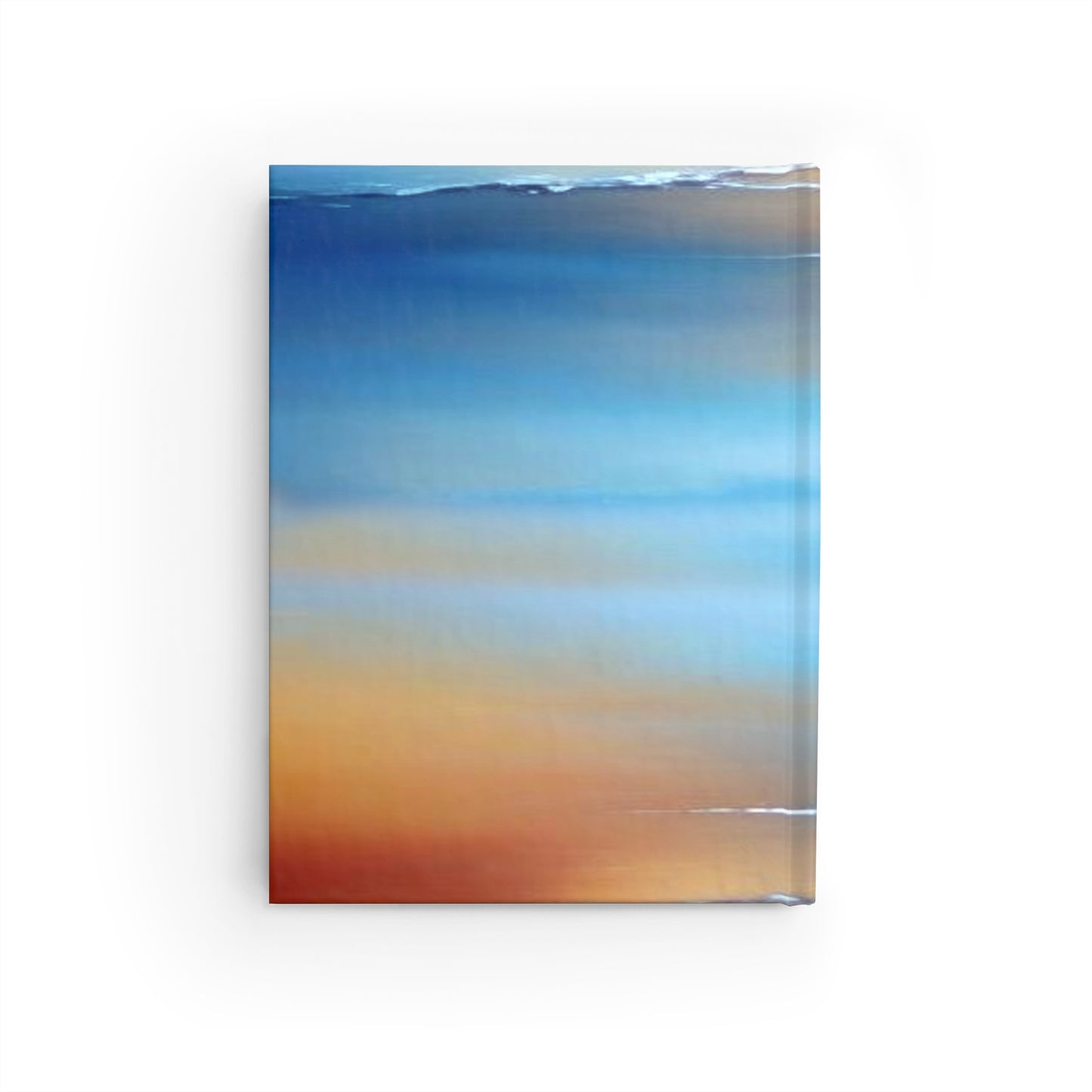 Blue Sea Red Orange Fog 5" x 7" Journal - 128 Ruled Line pages