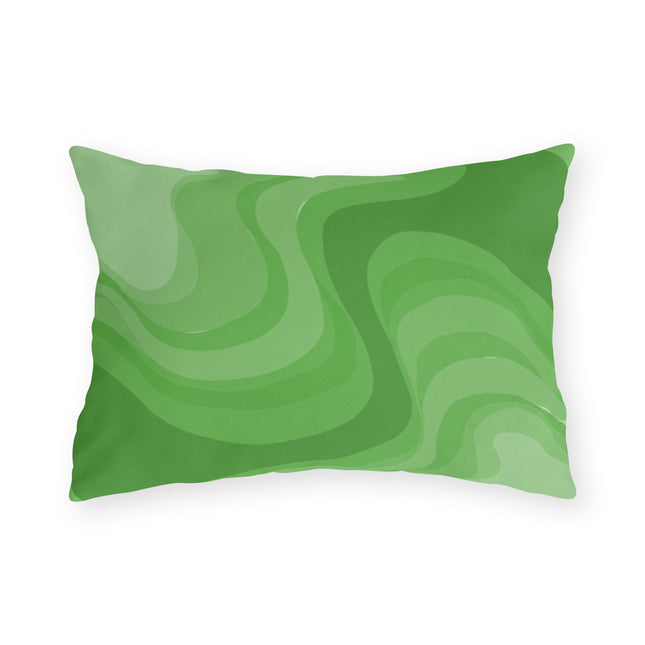 Greenie Meanie Wavey 20" x 14" Outdoor Pillow