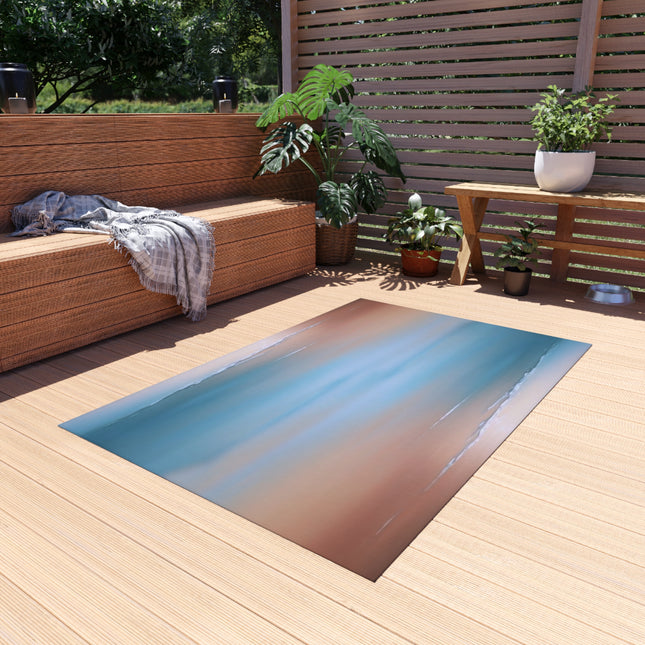 Blue Sea Peach Fog 48" x 72" Outdoor Rug
