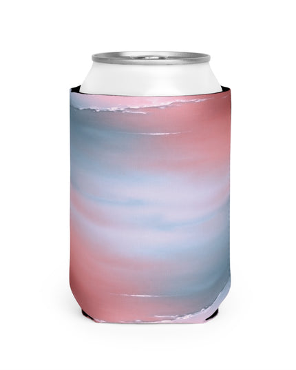 Gray Sea Pink Fog 12 oz Can Cooler Sleeve