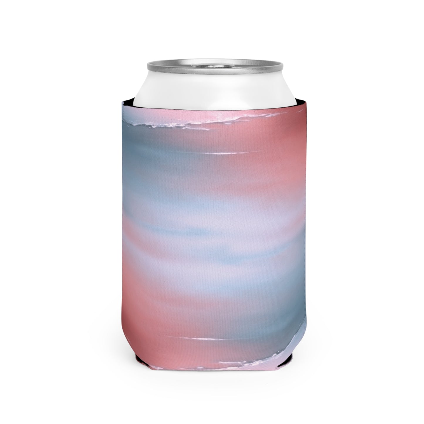 Gray Sea Pink Fog 12 oz Can Cooler Sleeve