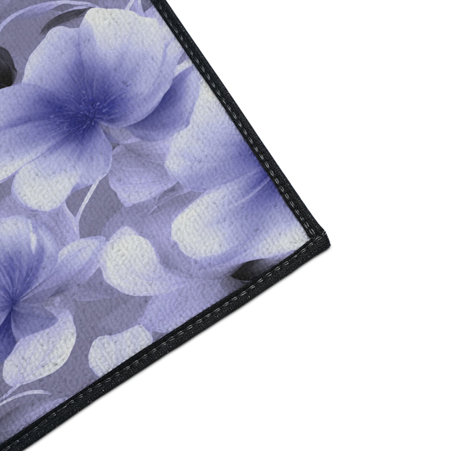 Indigo Blossom Floral Bunch Heavy Duty Floor Mat, 18" x 27"