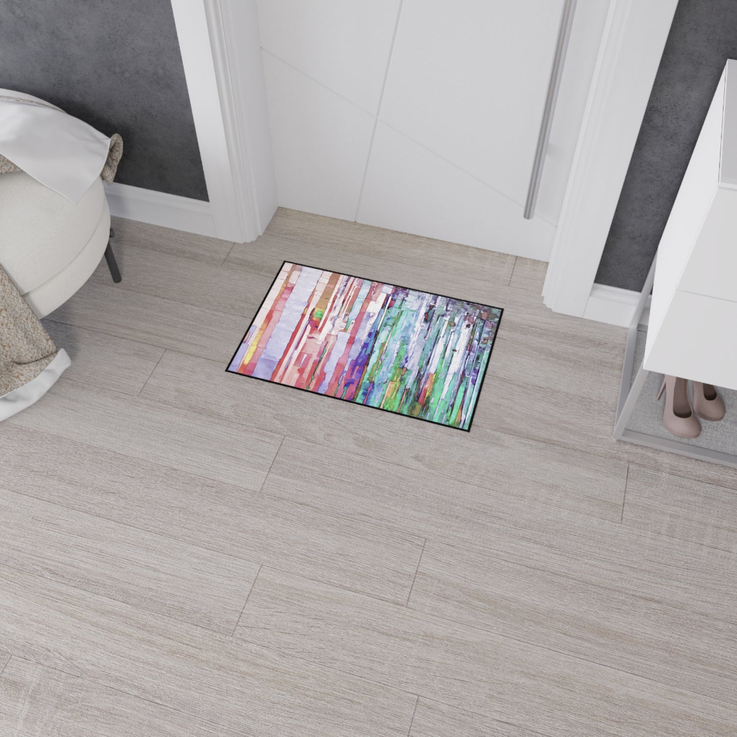 Striped Pastels 18" x 27" Heavy Duty Floor Mat