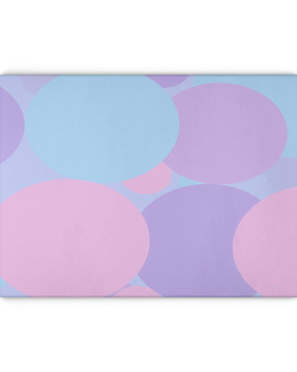 Pastel Purple and Mauve Patches 11" x 15" Glass Cutting Board