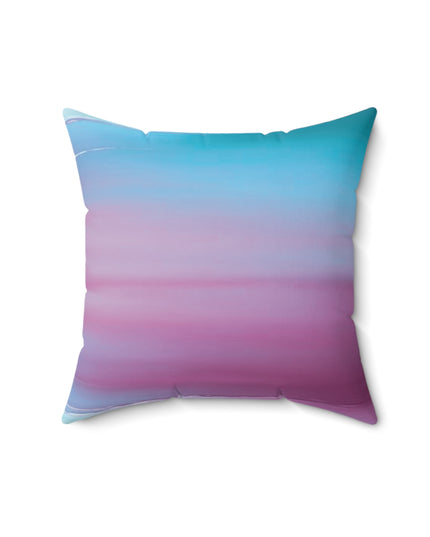 Wine Sea Blue Fog 16" x 16" Faux Suede Square Pillow
