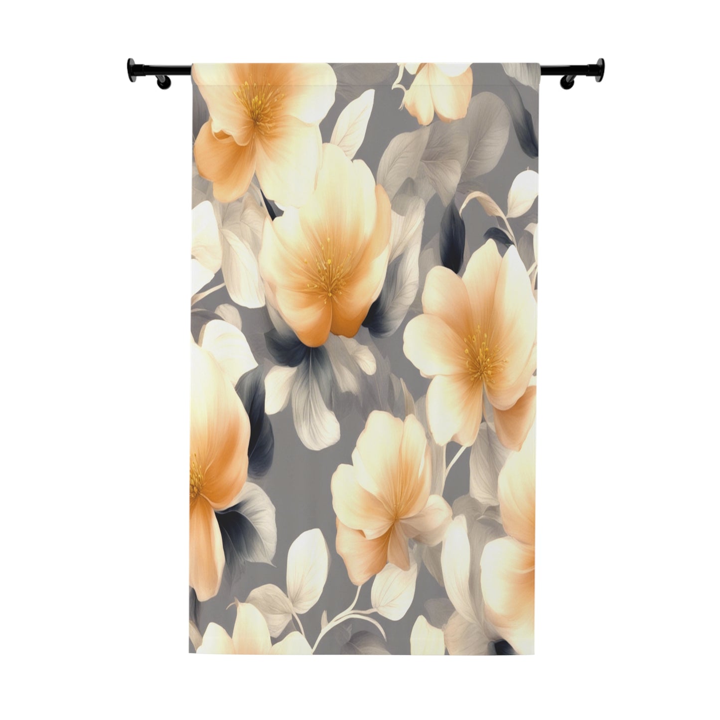 Soft Blossom Floral Bunch Window Curtain, 50" x  84", blackout
