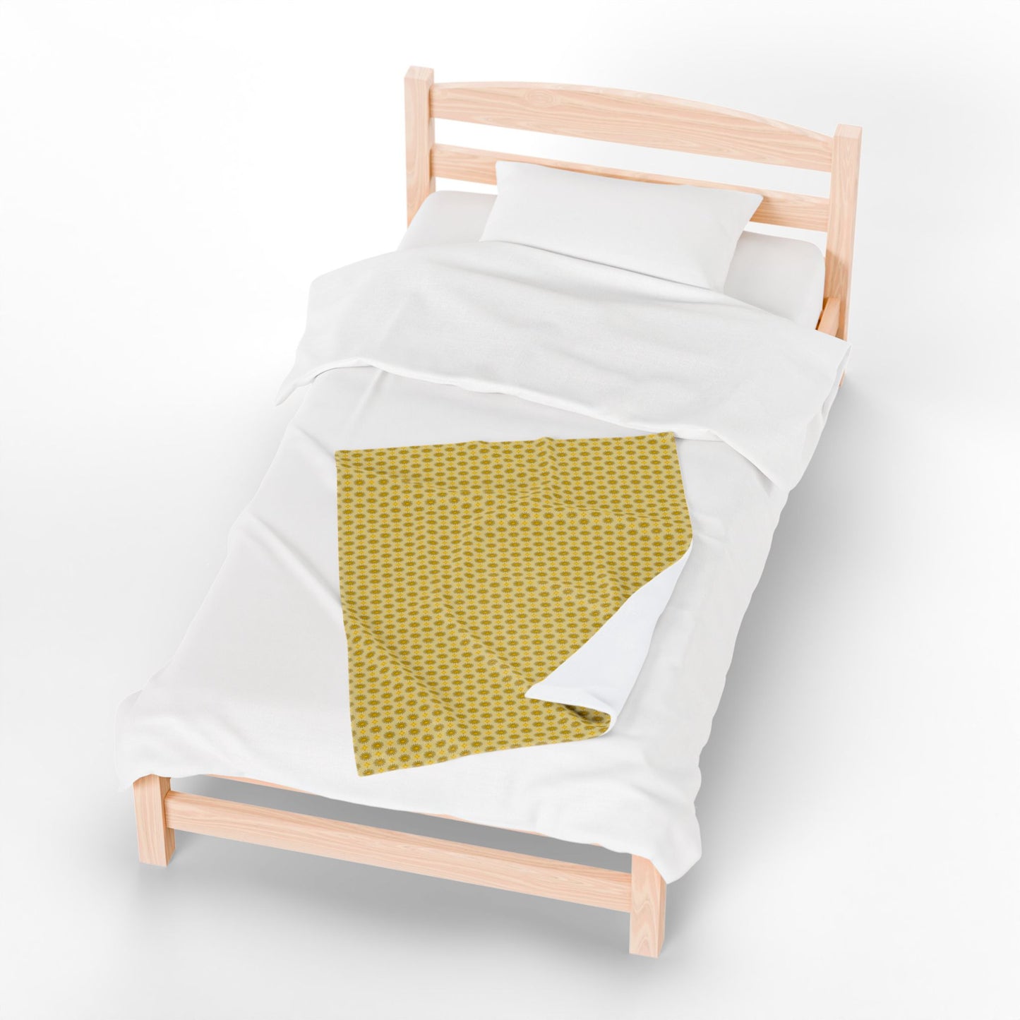 Lemongrass Star-crossed Bodies Velveteen Plush Blanket, 30" x 40"