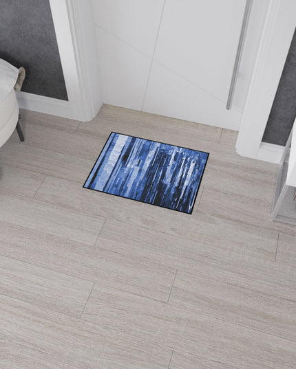 Striped Deep Blue 18" x 24" Heavy Duty Floor Mat