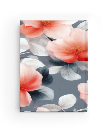Red Blossom Floral Bunch Journal - 128 Blank pages, 5" x 7"