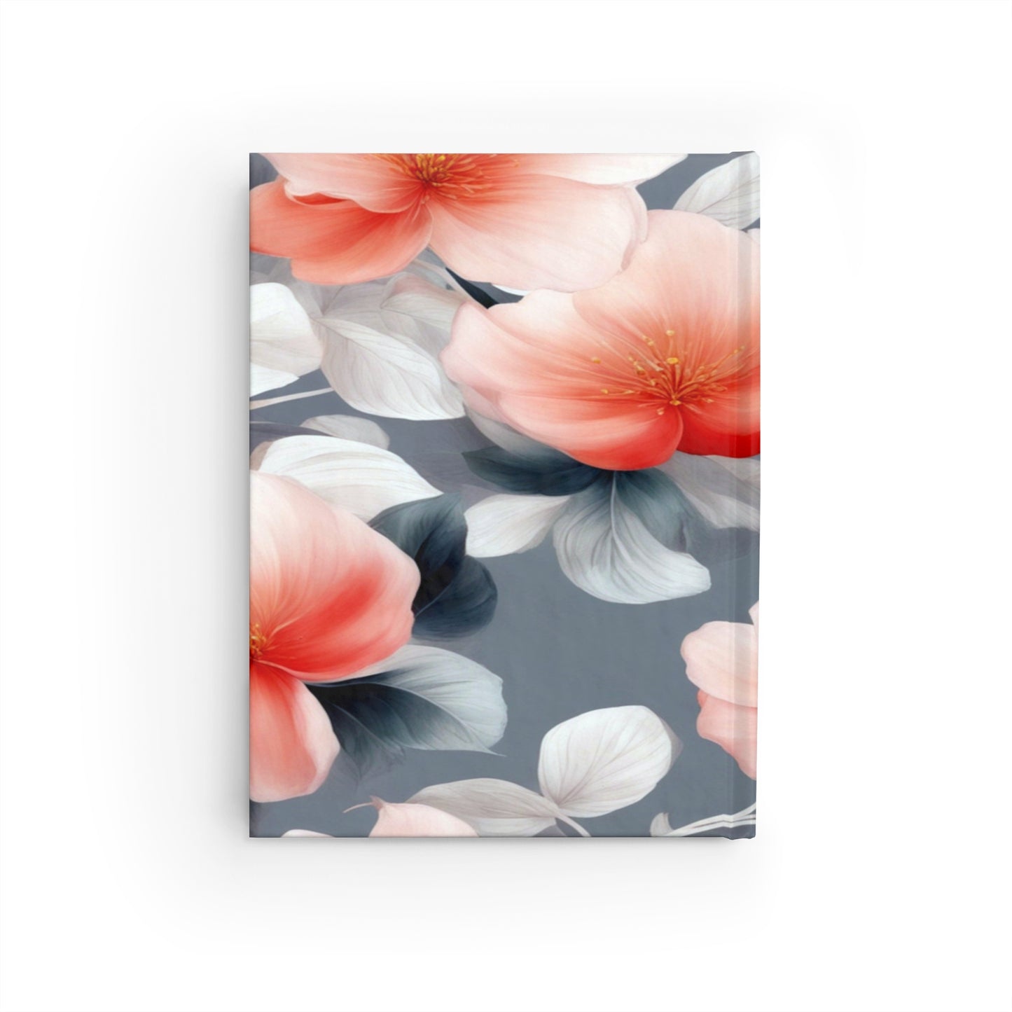 Red Blossom Floral Bunch Journal - 128 Blank pages, 5" x 7"