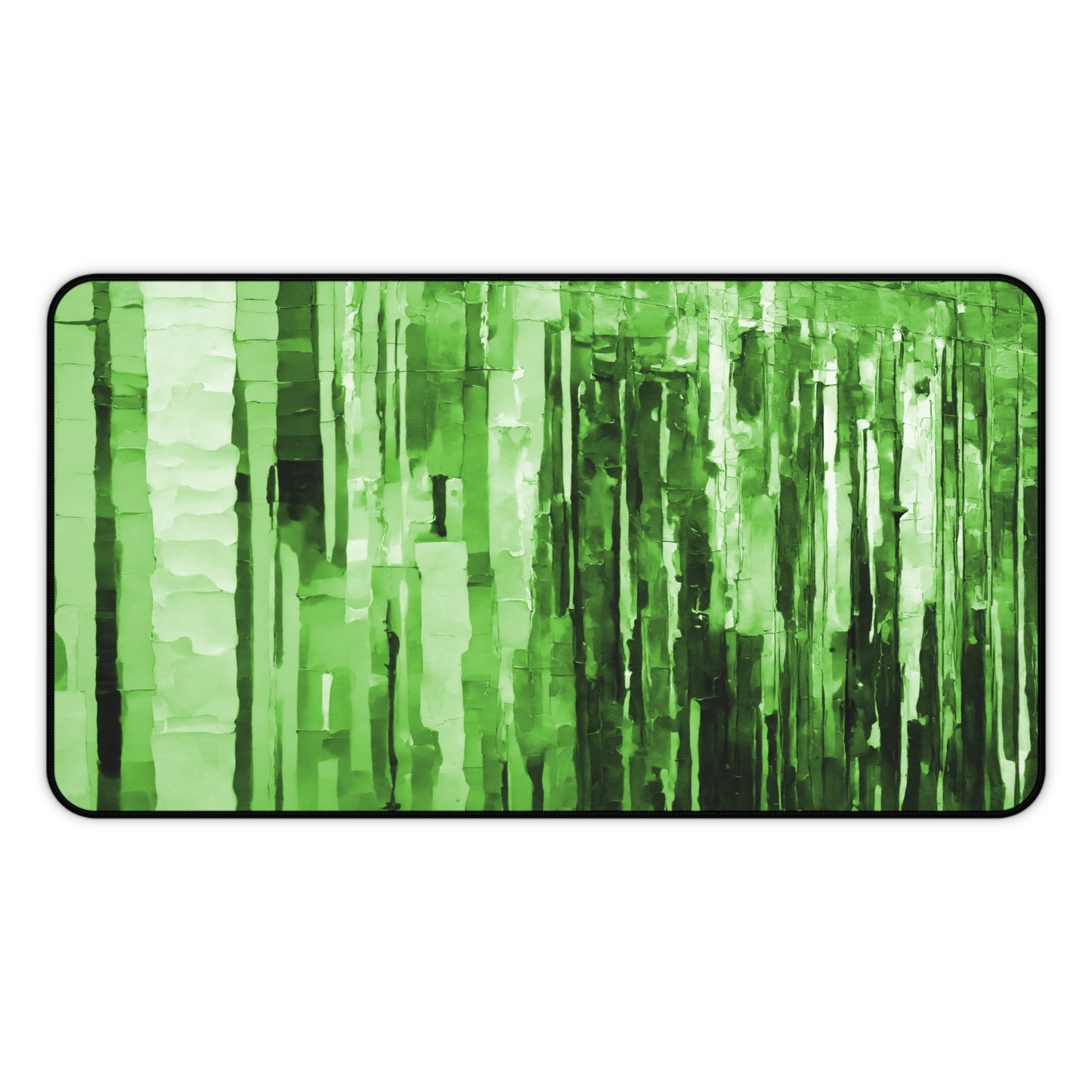 Striped Mint Pastel 12" x 22" Desk Mat