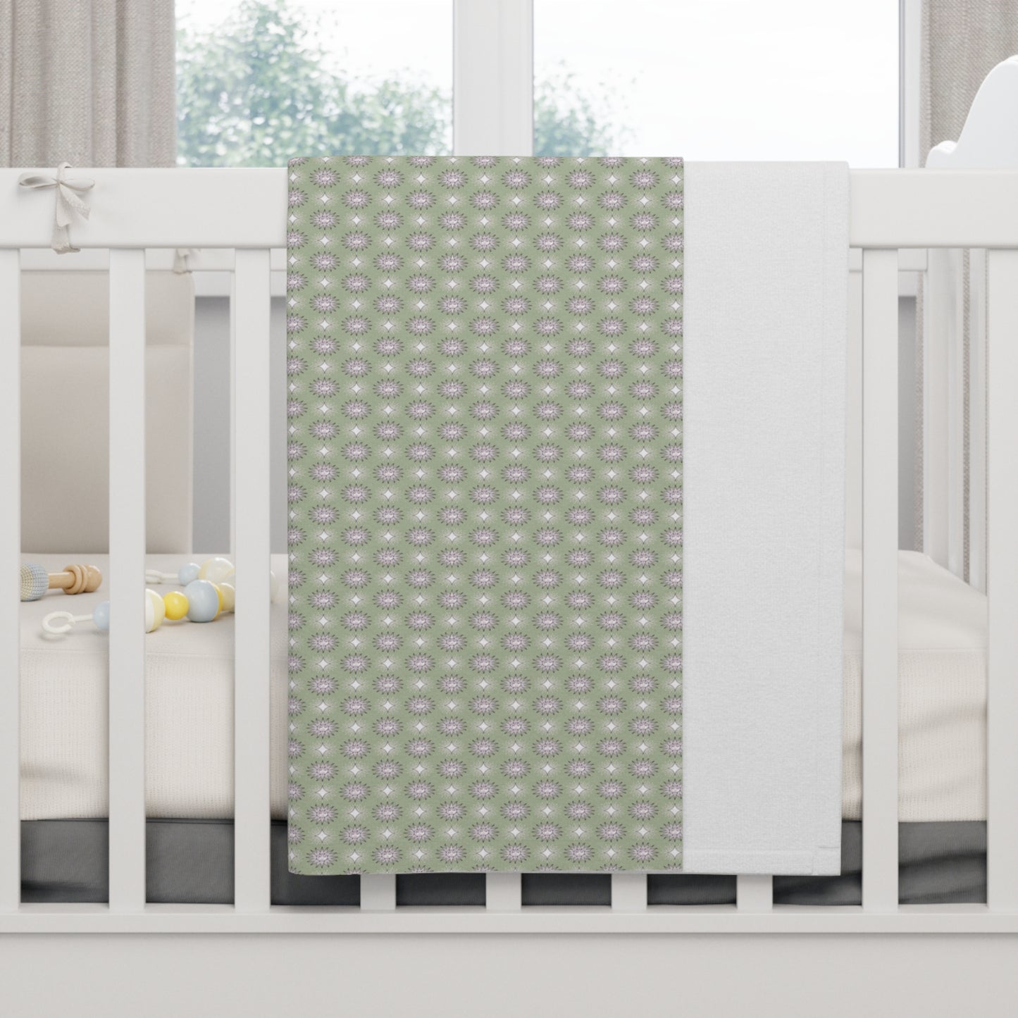 Olive Star-crossed Bodies Soft Fleece Baby Blanket, 30" x 40"