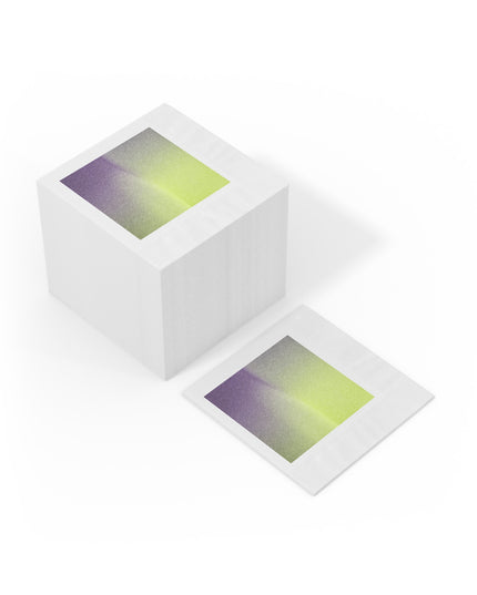 Purple Golden Fade White Coined Napkins, 6.5" x 6.5"