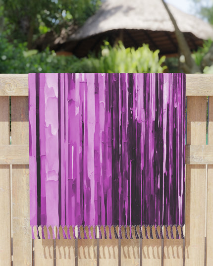 Striped Powder Lavender 38" × 81" Boho Beach Cloth