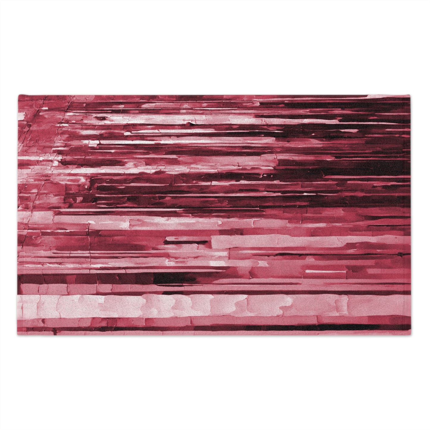 Striped Ruby Rally Towel, 11" x 18"