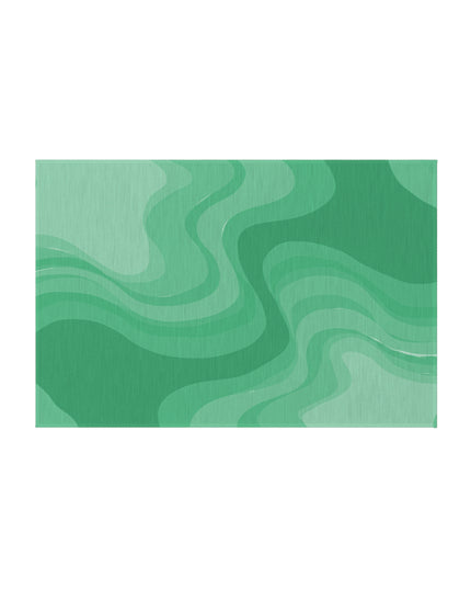 Mint Green Wavey 24" x 36" Outdoor Rug