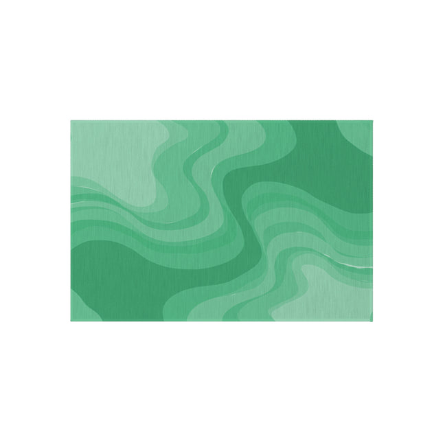 Mint Green Wavey 24" x 36" Outdoor Rug