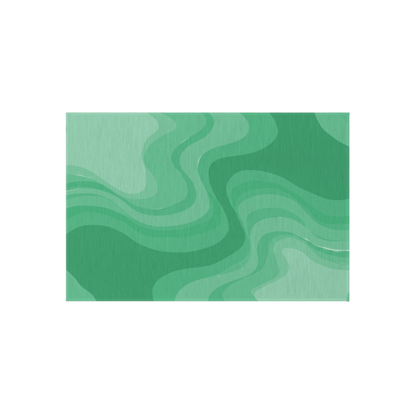 Mint Green Wavey 24" x 36" Outdoor Rug