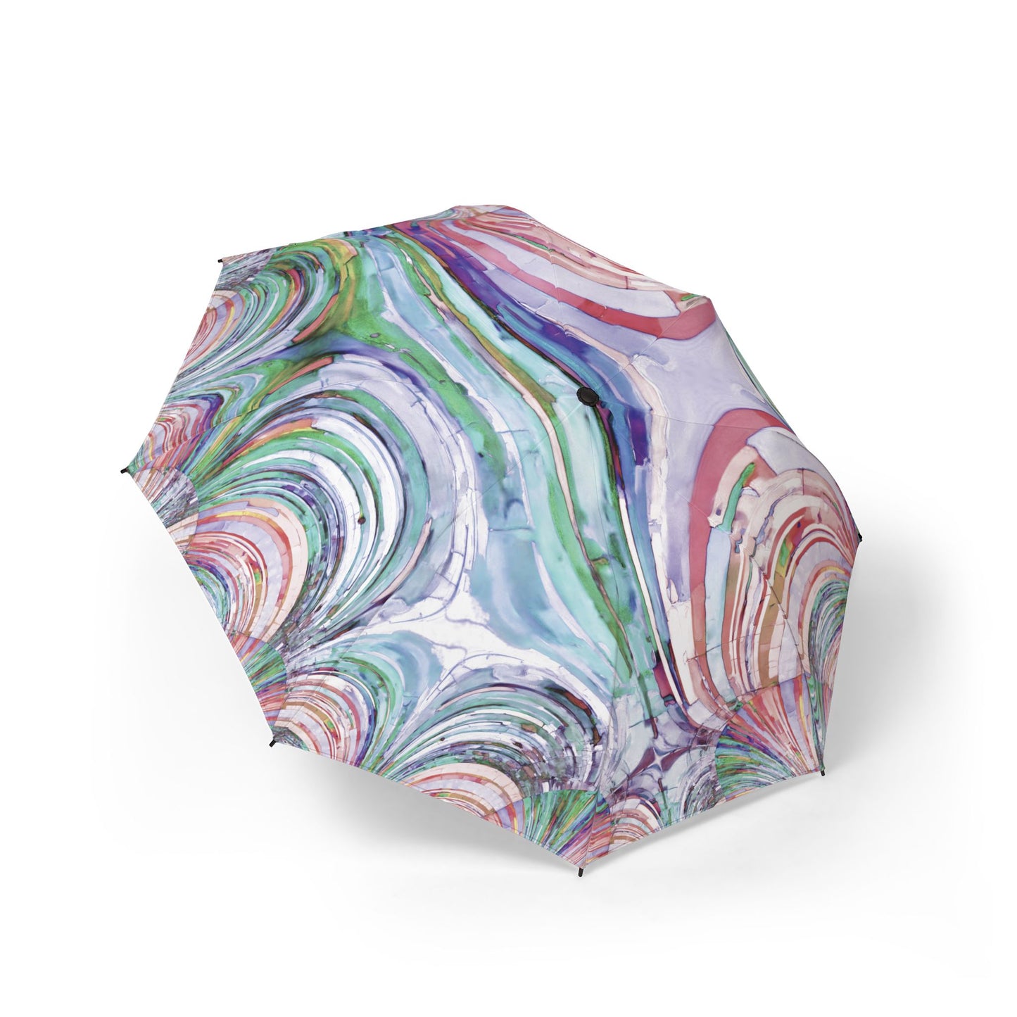 Uzi Spiral Pastels Foldable Umbrella - Compact & Chic