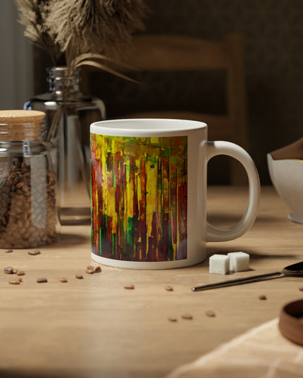 Striped Beta 20 oz White Glossy Jumbo Mug