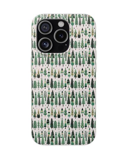Mini Vintage Green Trees Iphone 15 Pro Flexi Case