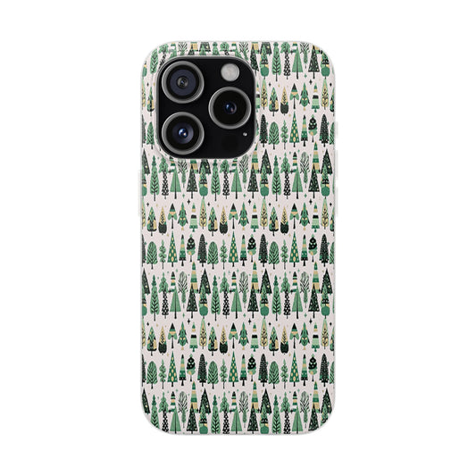 Mini Vintage Green Trees Iphone 15 Pro Flexi Case