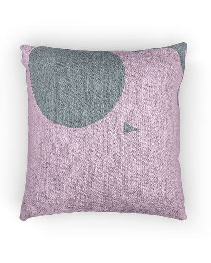Pastel Purple and Green Patches Woven Pillow, 17" x 18"