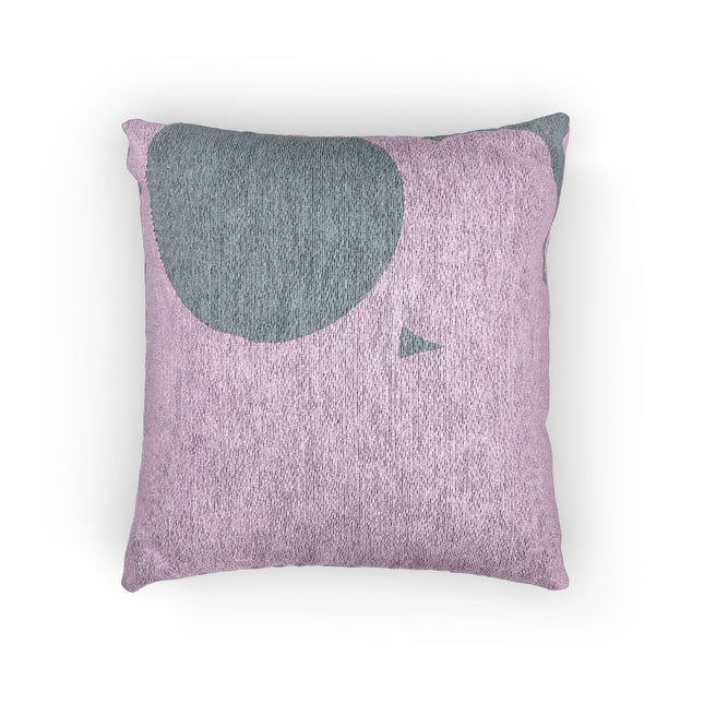 Pastel Purple and Green Patches Woven Pillow, 17" x 18"