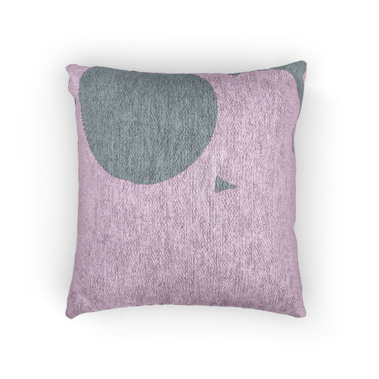 Pastel Purple and Green Patches Woven Pillow, 17" x 18"