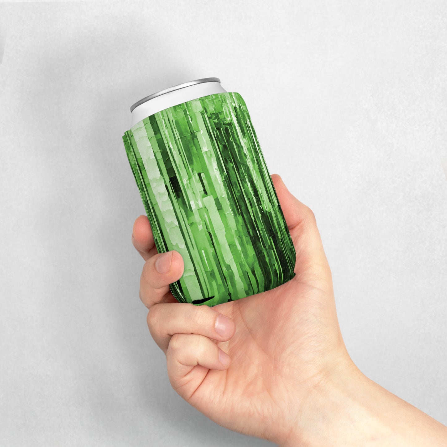 Striped Mint Pastel 12 oz Can Cooler Sleeve