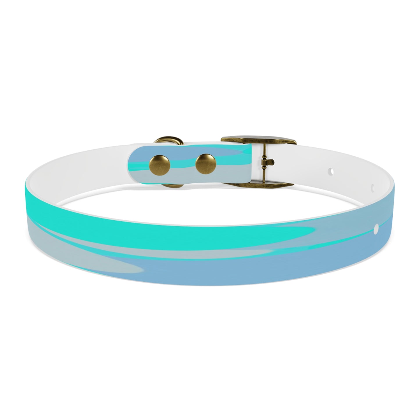 Pastel Tan and Tif Patches Small Dog Collar