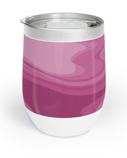 Pinky Mauve Wavey 12 oz Chill Wine Tumbler