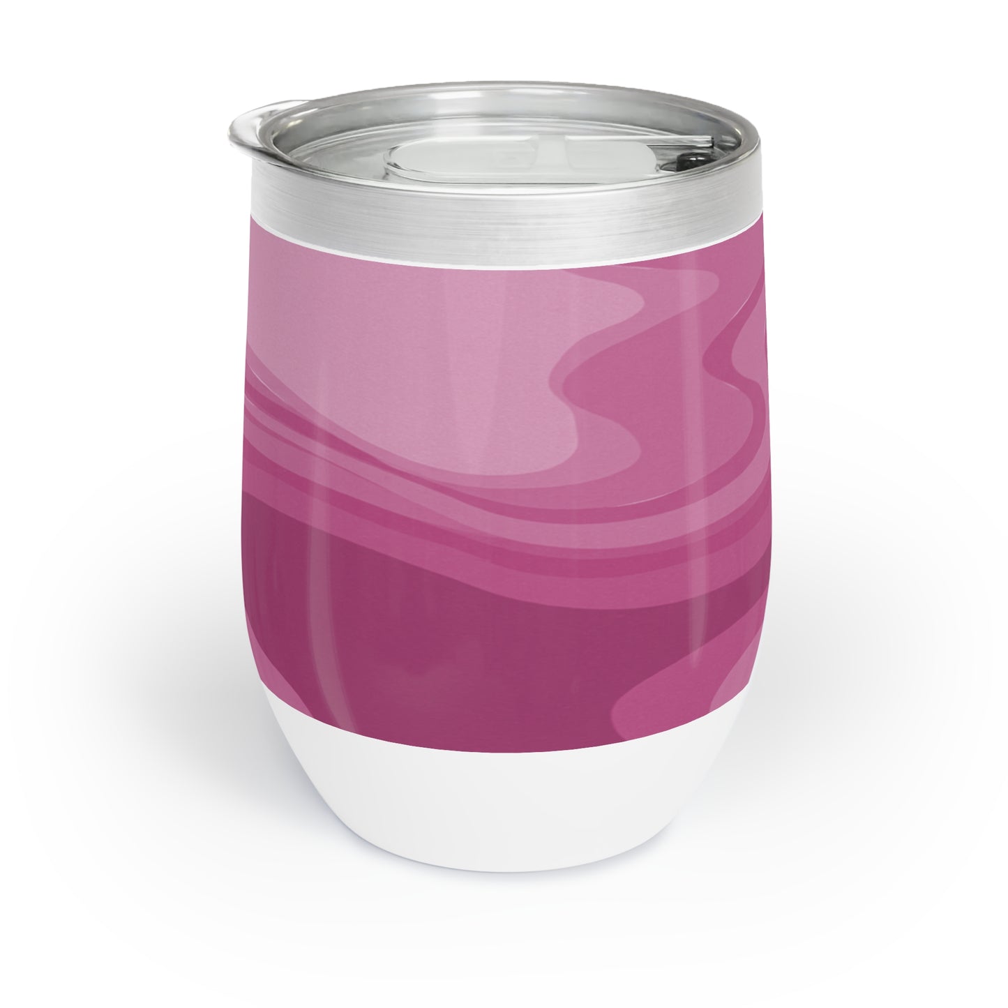 Pinky Mauve Wavey 12 oz Chill Wine Tumbler