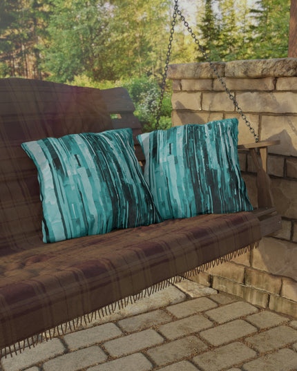 Striped Tif 18" x 18" Outdoor Pillow