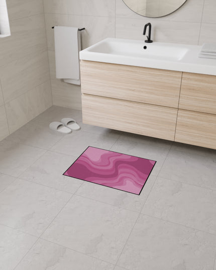Pinky Mauve Wavey 18" x 24" Heavy Duty Floor Mat