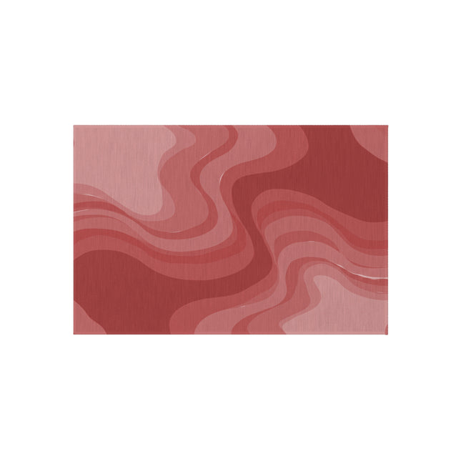 Power Red Wavey 24" x 36" Outdoor Rug