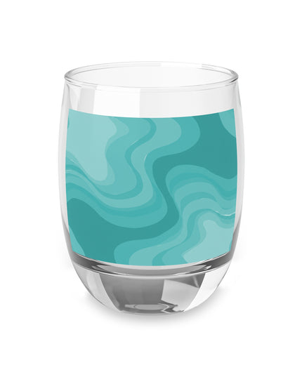 Tif Green Wavey Whiskey Glass, 6 oz