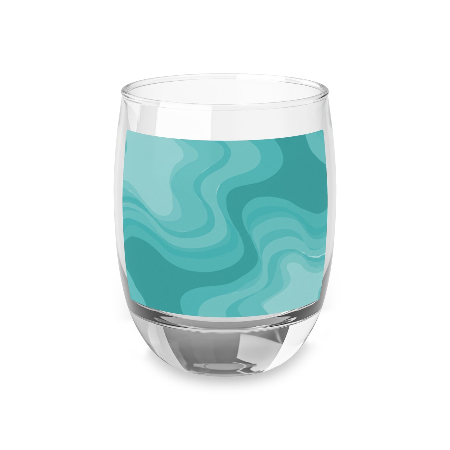 Tif Green Wavey Whiskey Glass, 6 oz