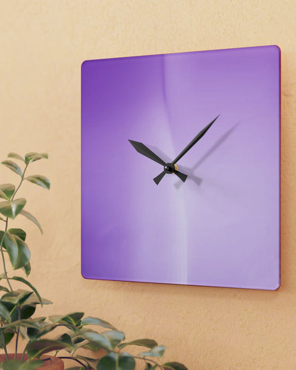 Soft Lavender Fade Acrylic Wall Clock, Round or Square, 10.75" x 10.75"