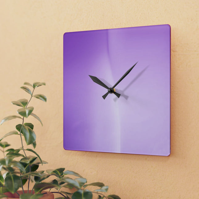 Soft Lavender Fade Acrylic Wall Clock, Round or Square, 10.75" x 10.75"