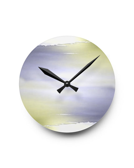 Lavender Sea Golden Fog Acrylic Round Wall Clock, 8" x 8"