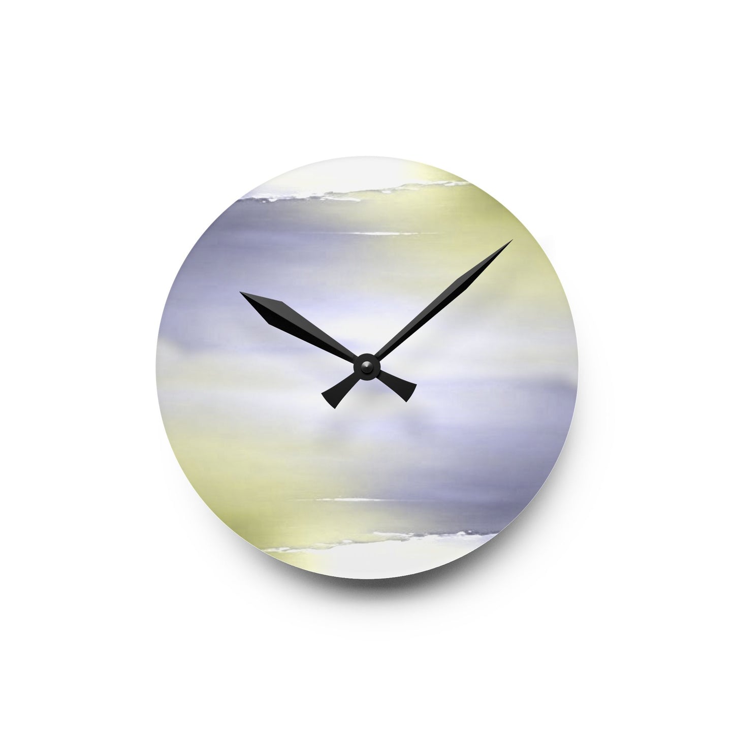 Lavender Sea Golden Fog Acrylic Round Wall Clock, 8" x 8"