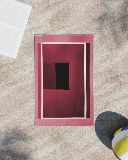 Red Shadow Beach Towel, 18" x 27"