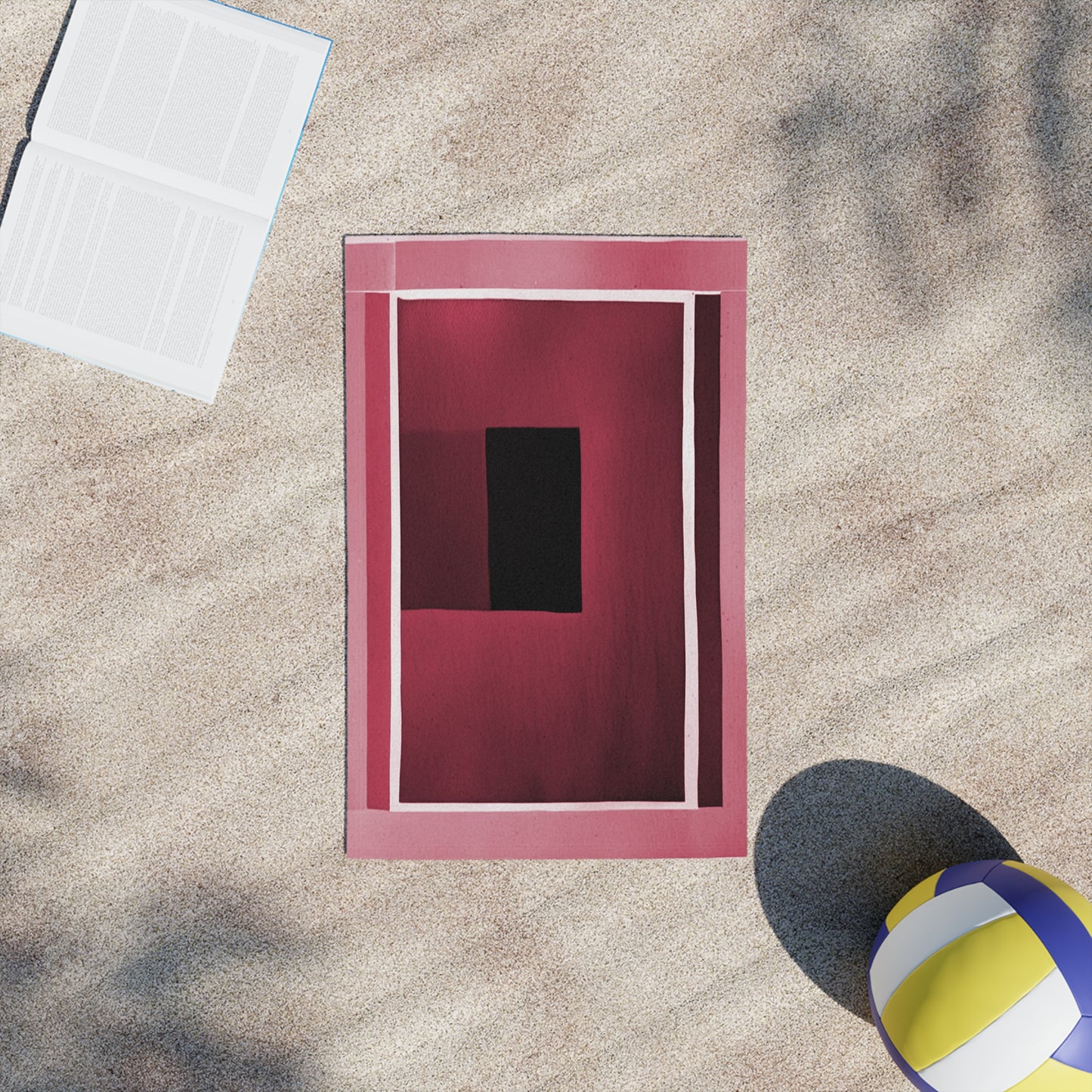 Red Shadow Beach Towel, 18" x 27"