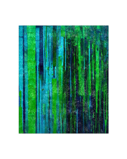 Striped Blue Green 50" x 60" Crushed Velvet Blanket